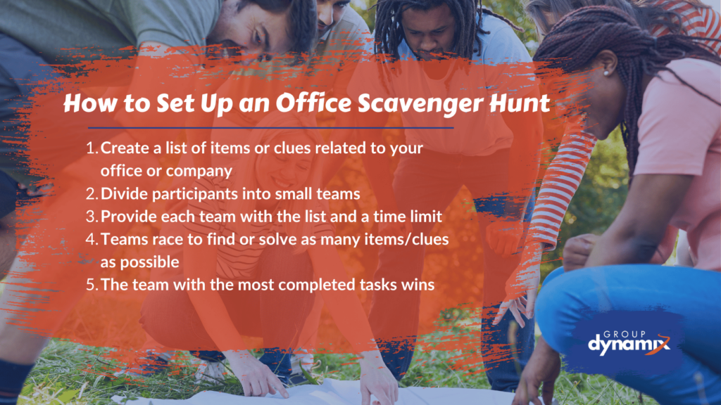 Office Scavenger Hunt for indoor team building